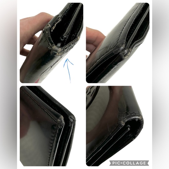 ❌SOLD🖤Vintage Gucci Patent Leather Bifold Long Wallet - Picture 7 of 15